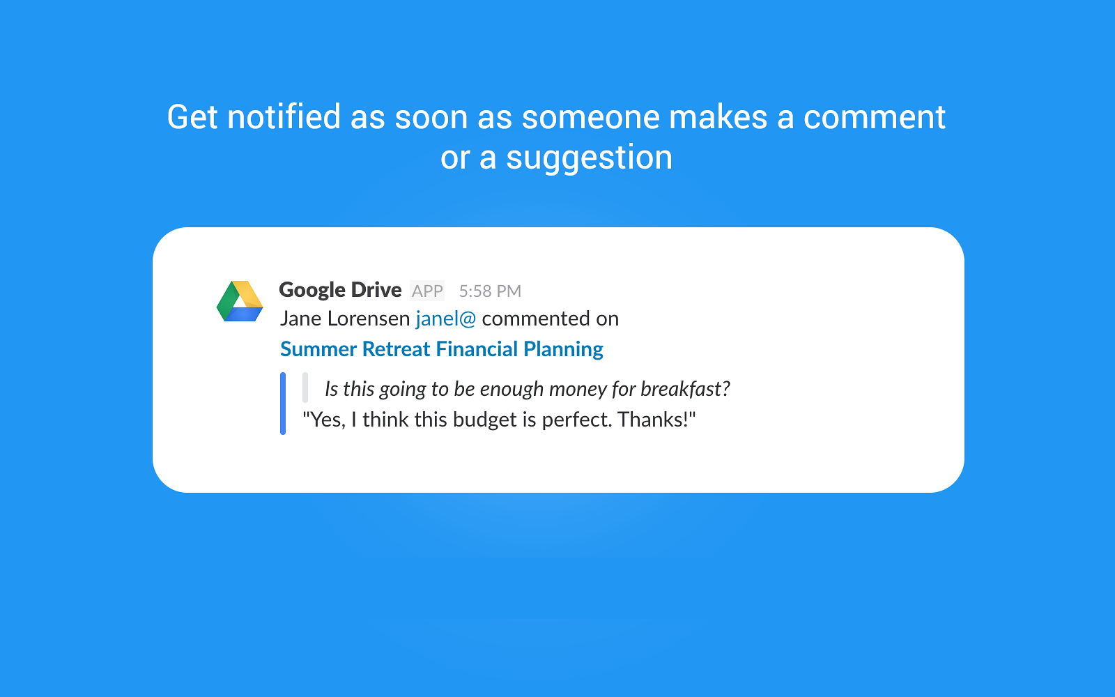 Collaboration tools for Slack – Google Drive