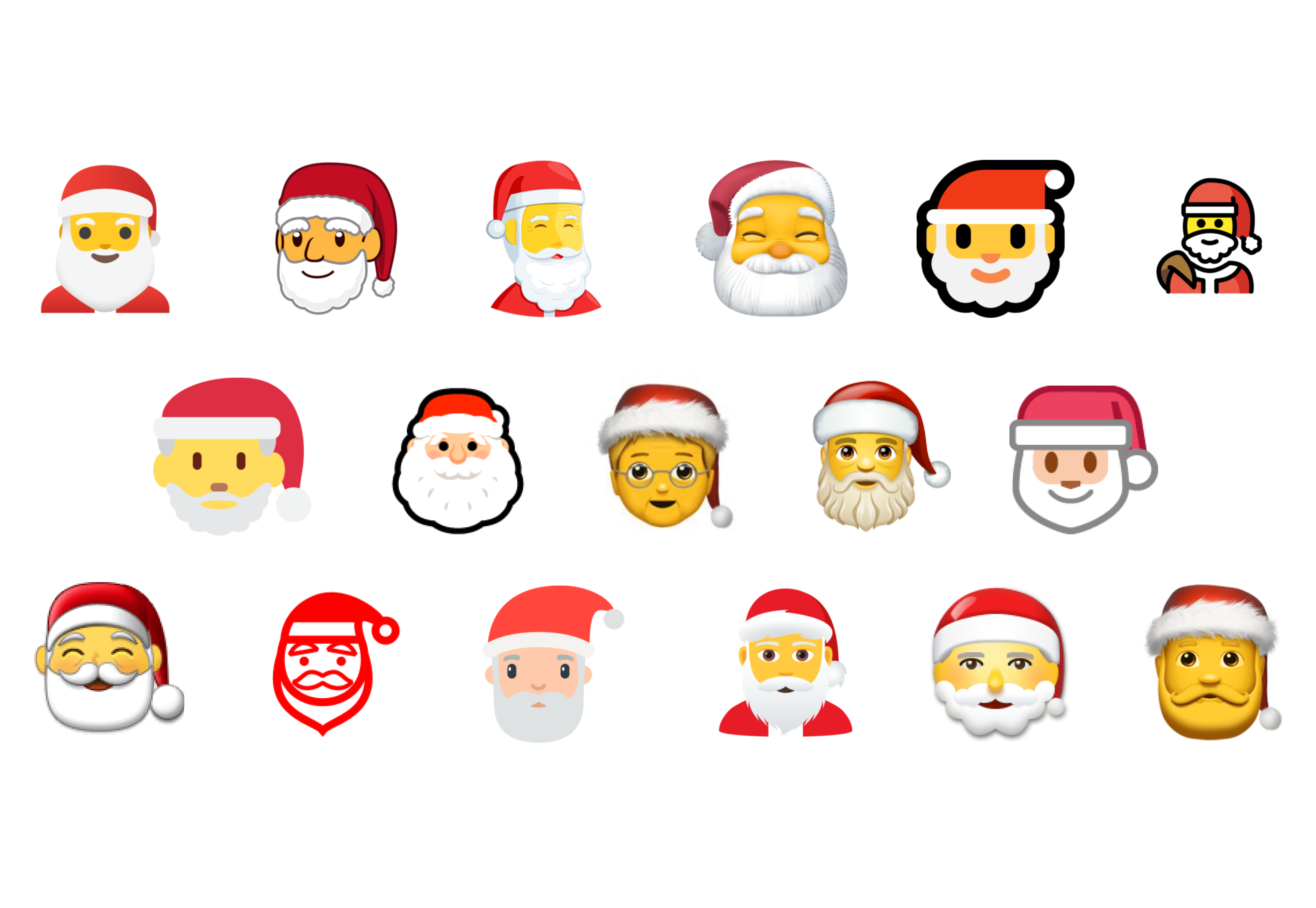 Will the real emoji Santa please step forward
