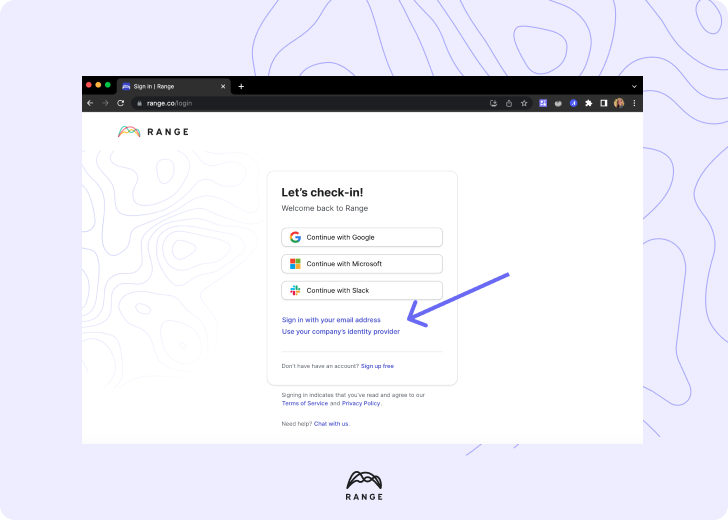 Sign in with email option