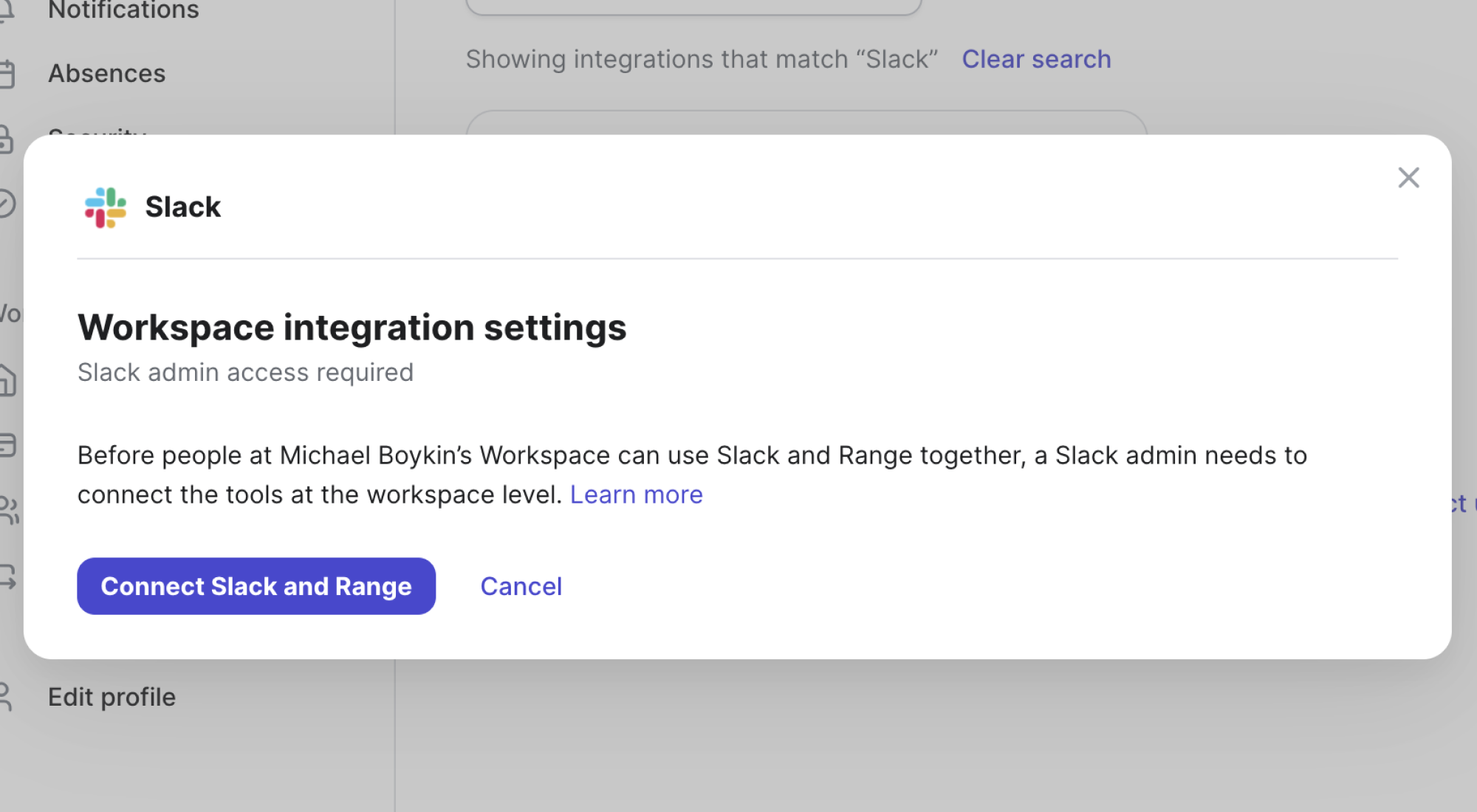 Connect Slack