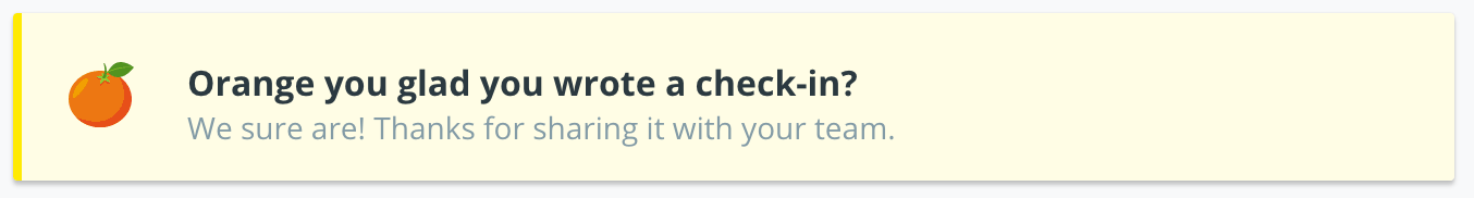 A post-Check-in follow-up message in Range