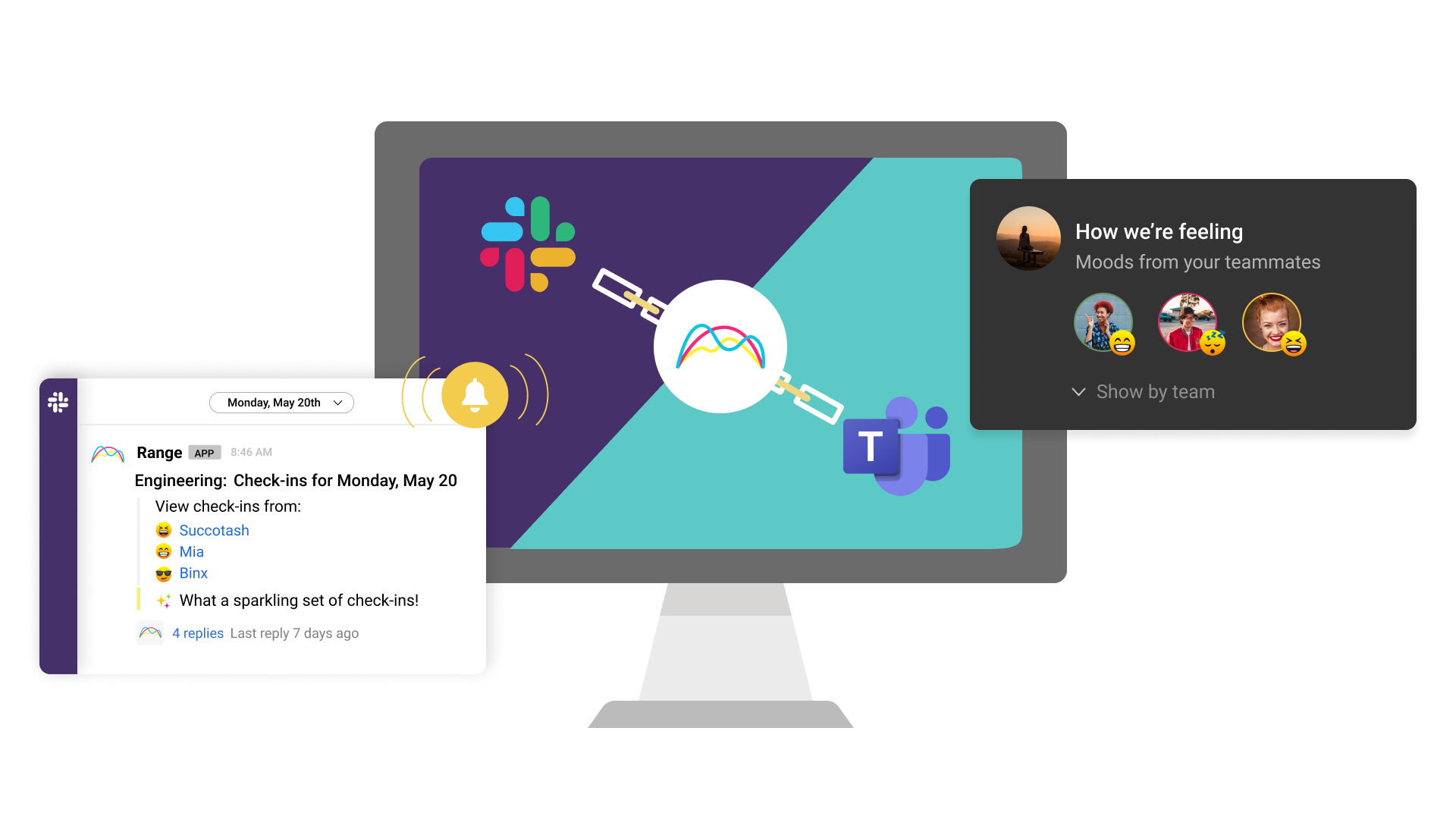 Works seamlessly with Slack and Microsoft Teams
