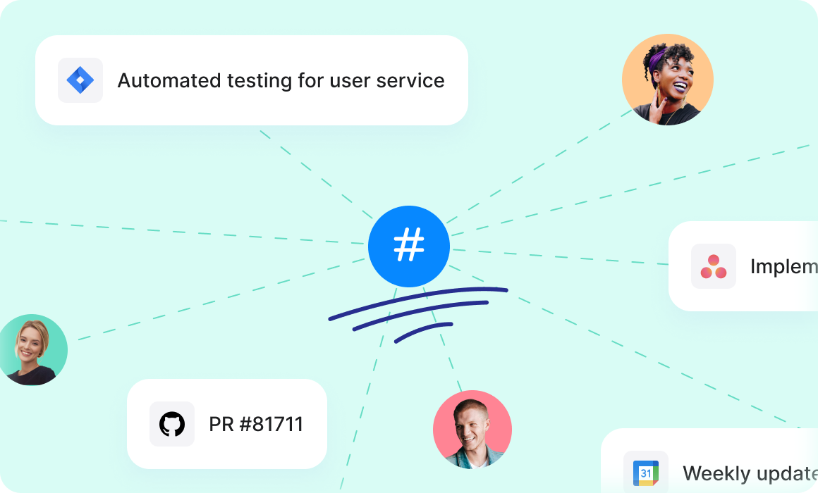 Follow the progress with #hashtags.