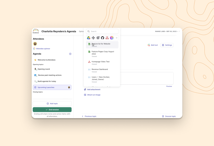 Add context to your meeting notes