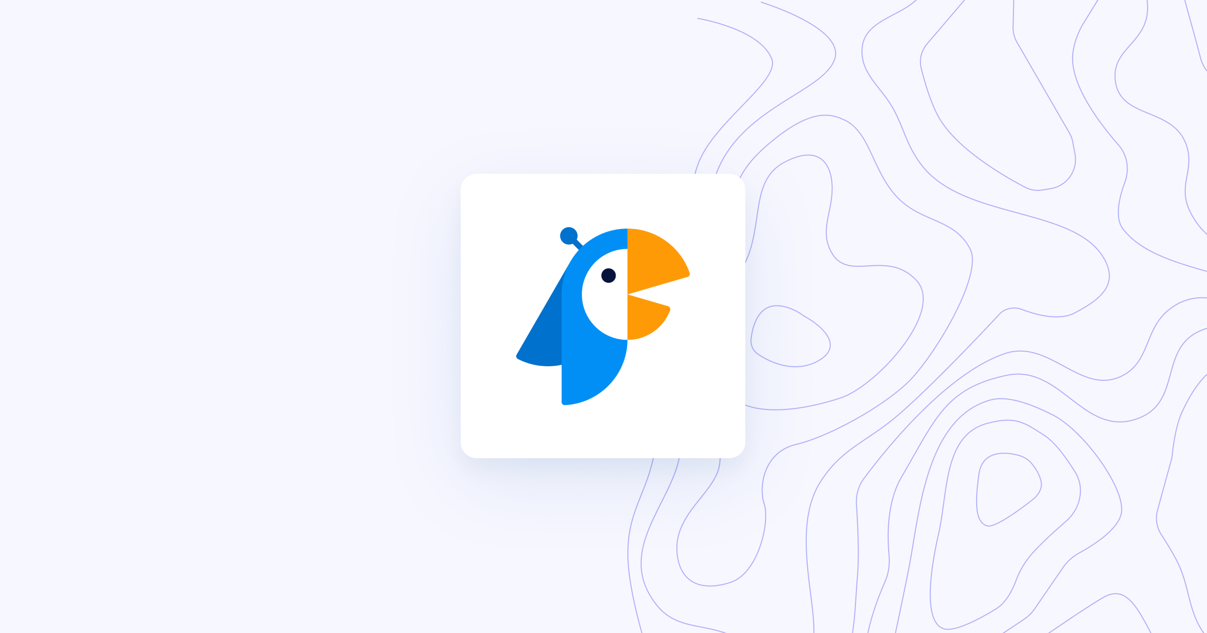 Polly logo with a topographical design