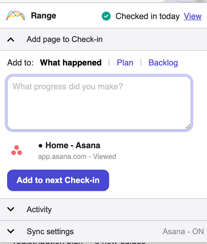 Range chrome extension