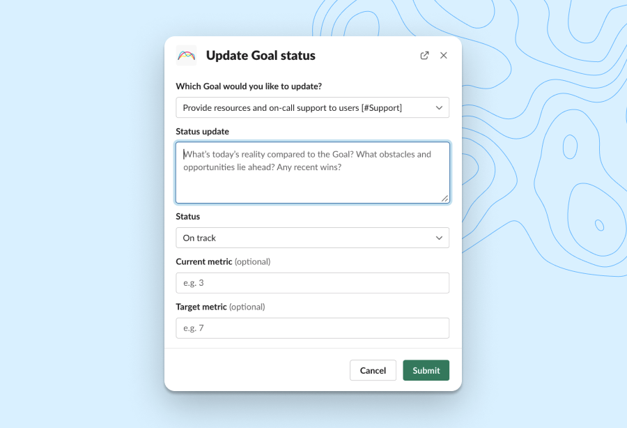 See how your goals are tracking