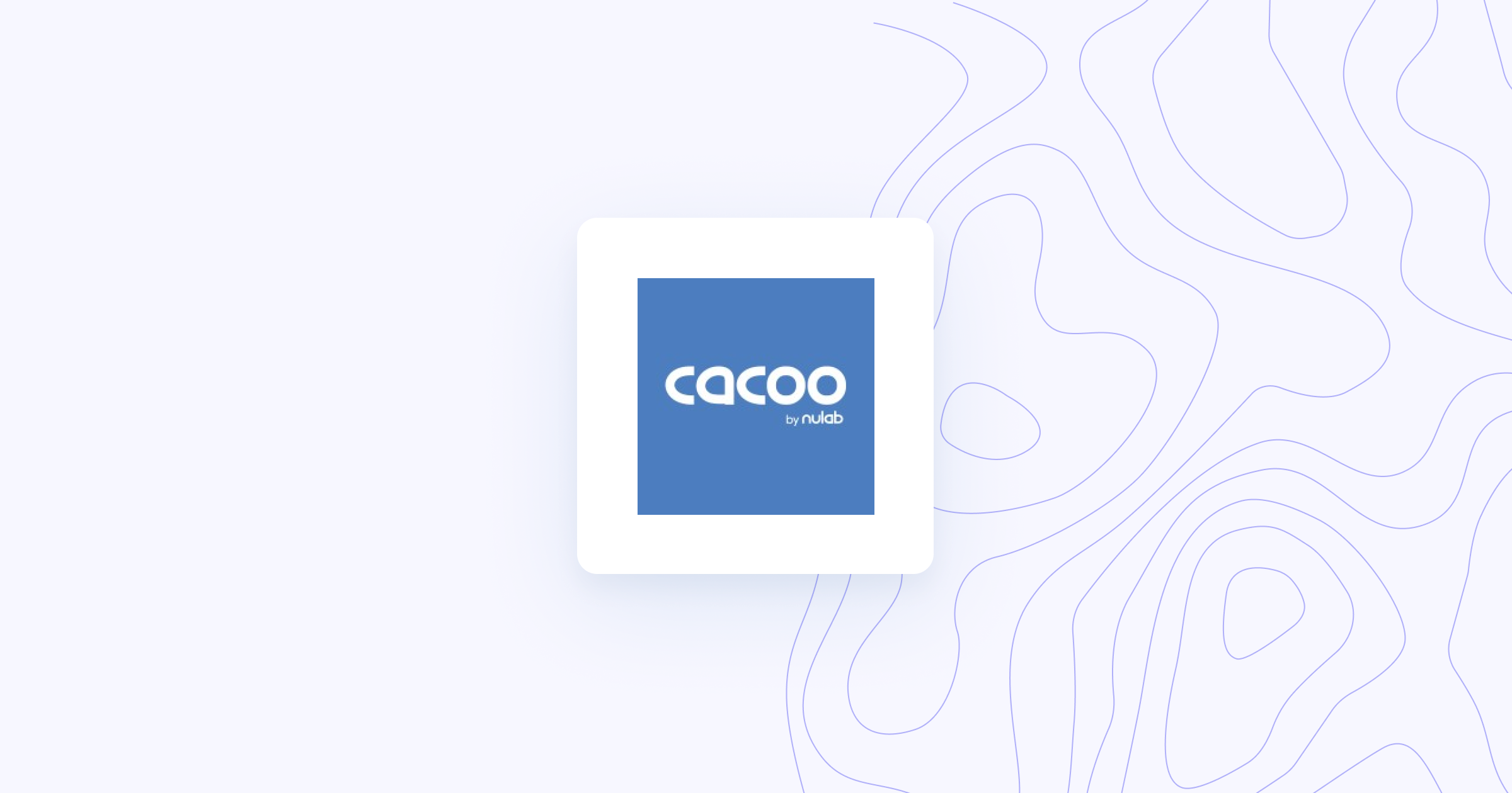 Cacoo logo with topographical design