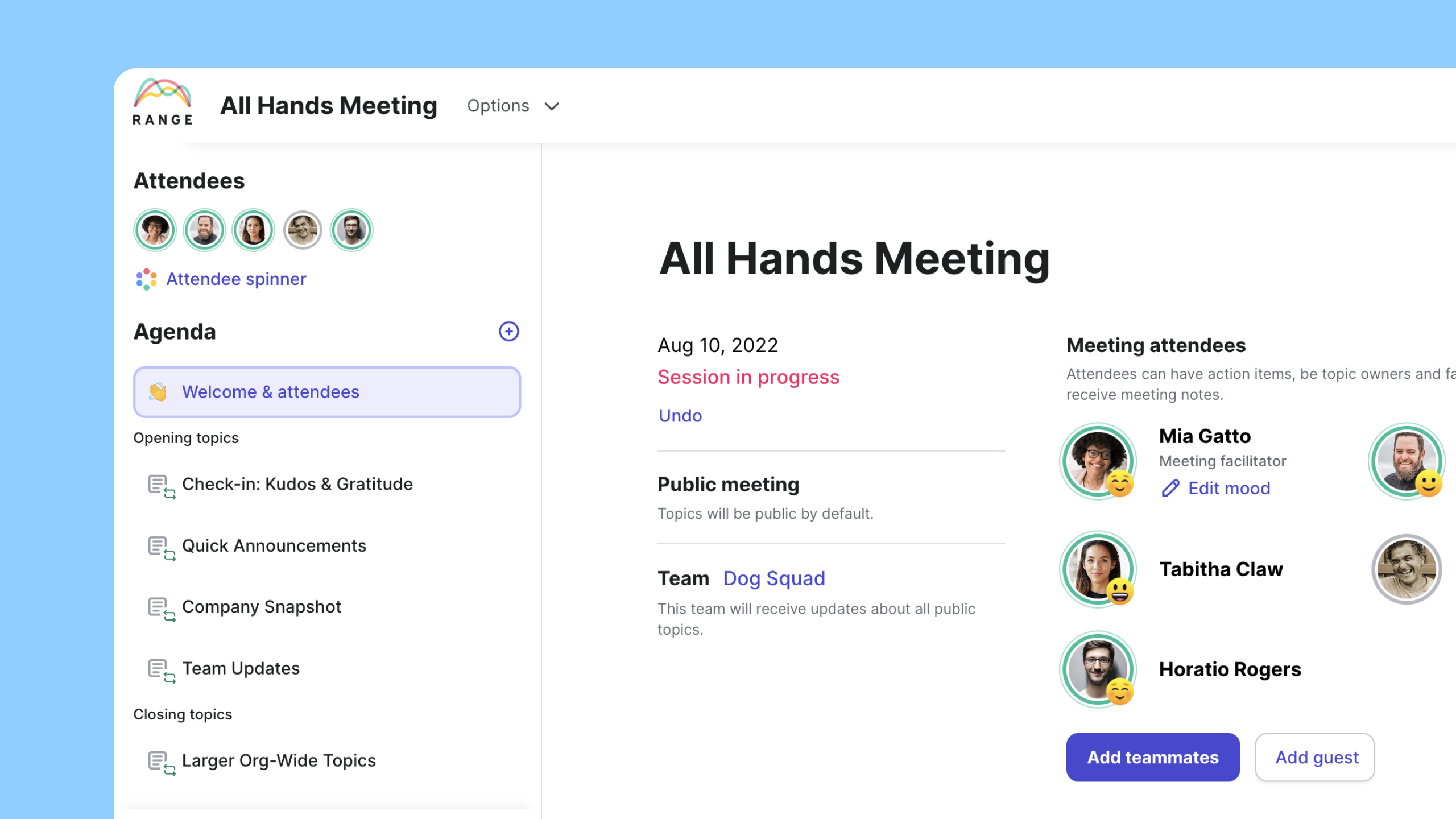 all-hands meeting template Range