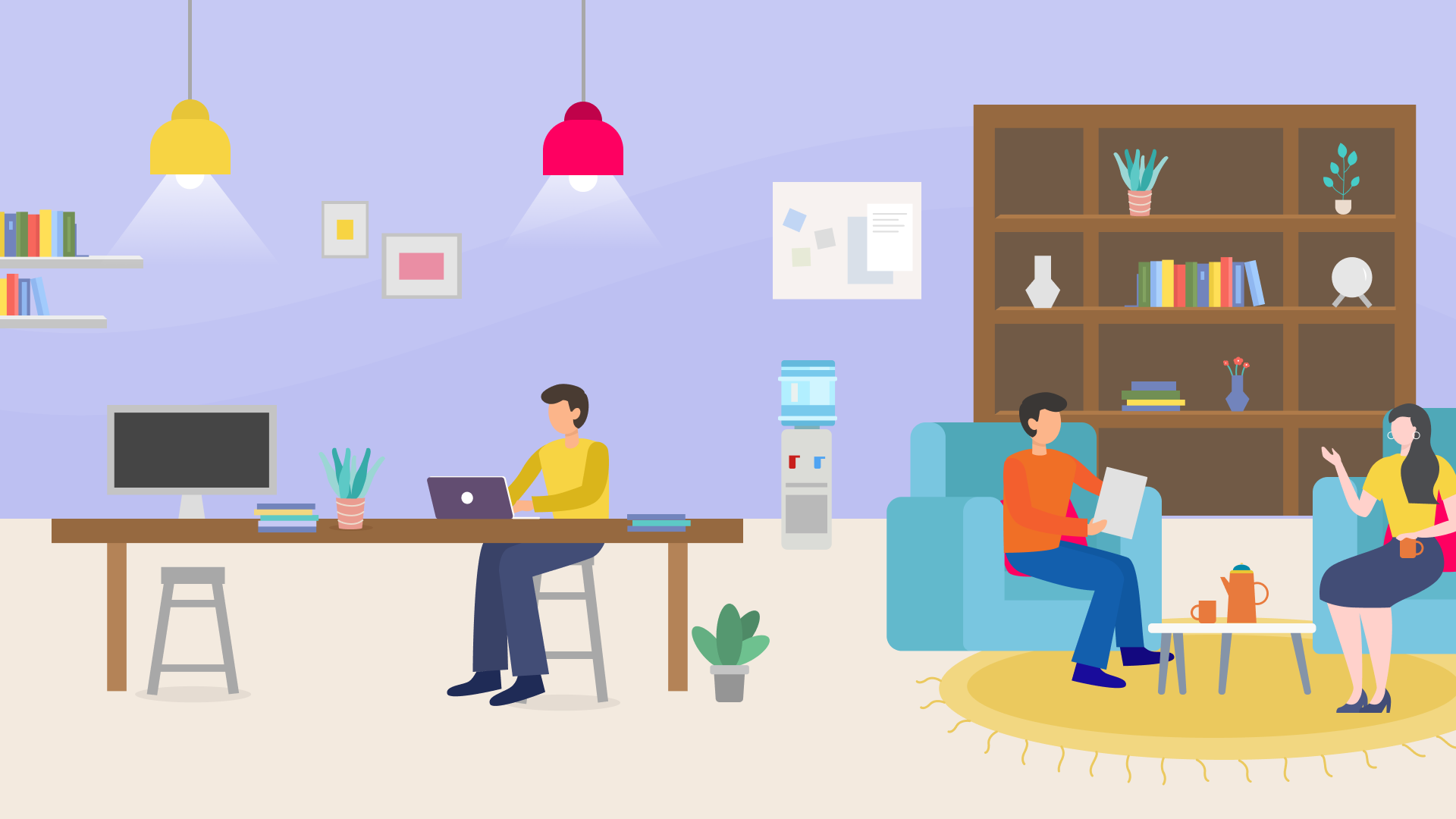 Illustration of co-located officemates