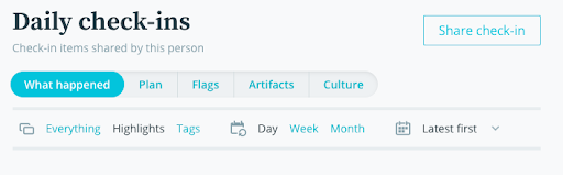 Filtering daily check-ins in Range