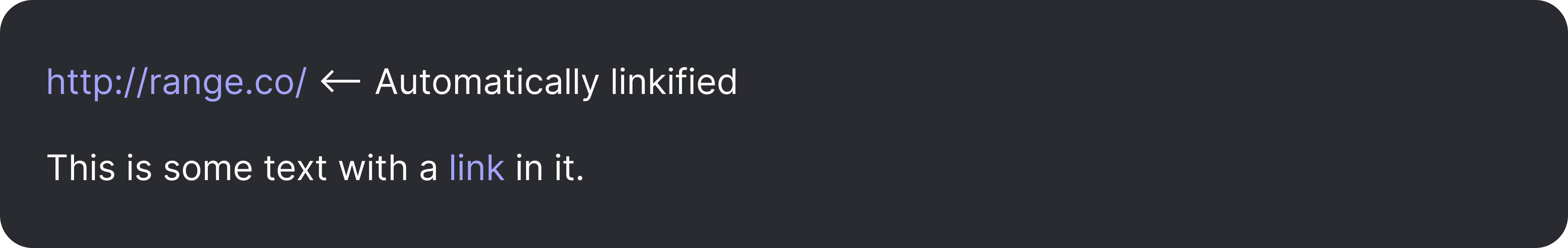 Screenshot of a sentence with a hyperlinked word in it