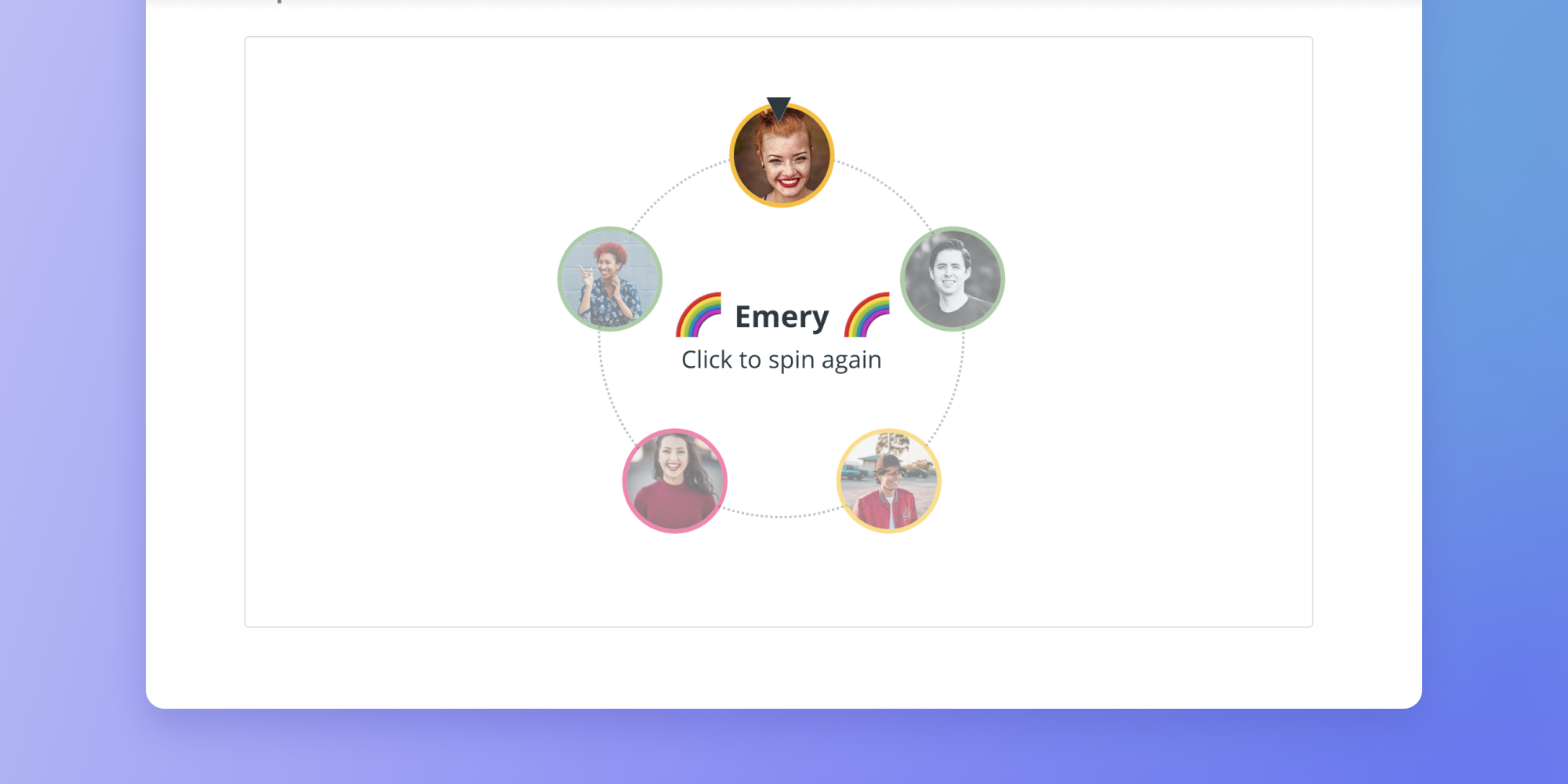 Range Meetings team spinner tool