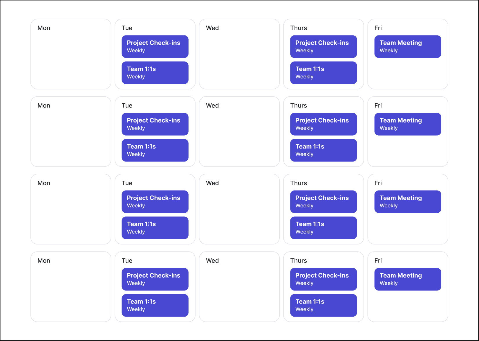 Image of Kate Heddleston's monthly calendar