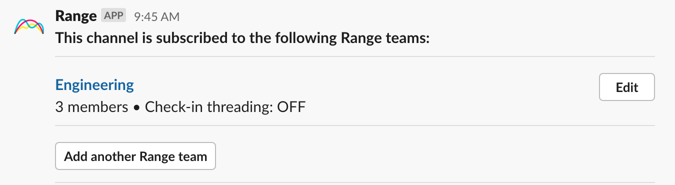 Editing subscription settings in Slack