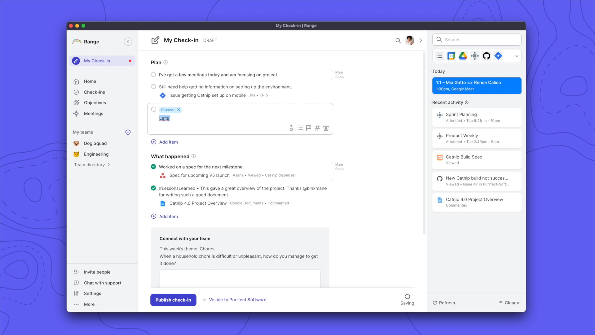 Run async check-ins