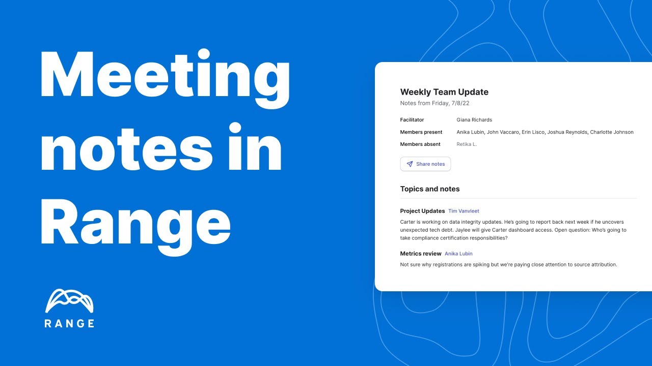 Getting Started With Meeting Notes in Range